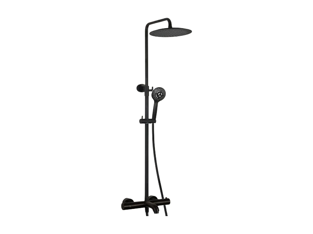 Colonne bain douche thermostatique PAINI Ruby Noir Mat