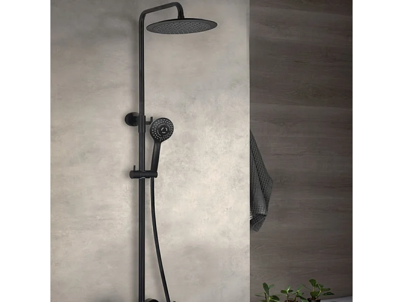 Colonne bain douche thermostatique PAINI Ruby Noir Mat