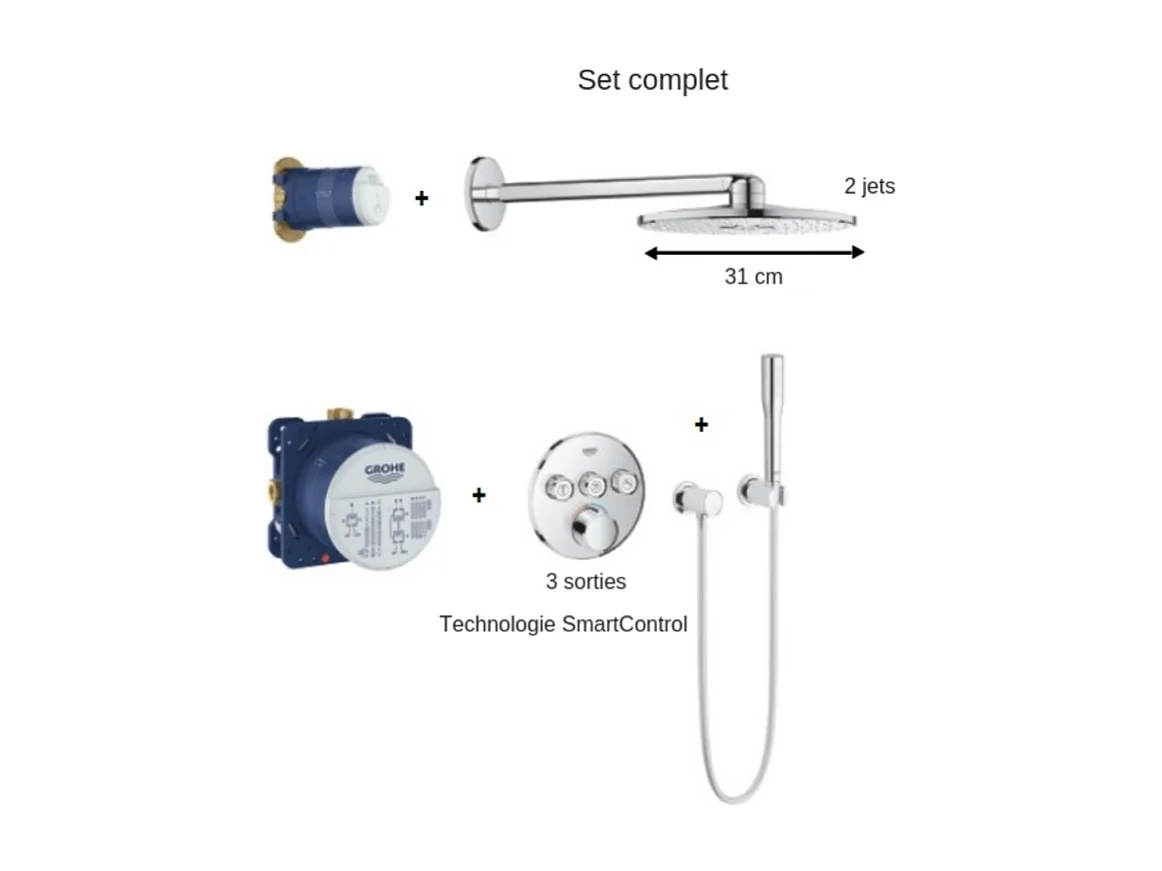 GROHE - Conjunto de ducha SmartControl 34709000