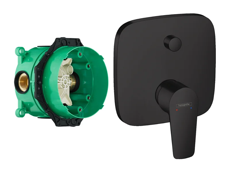 HANSGROHE Façade Talis E pour mitigeur bain douche encastré Noir mat avec corps encastré