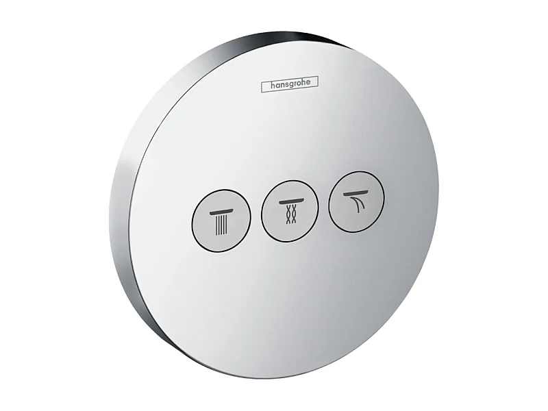 Façade robinet d'arrêt HANSGROHE ShowerSelect S pour 3 sorties Chromé