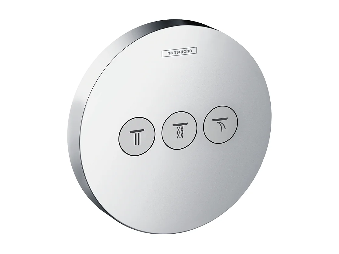 Façade robinet d'arrêt HANSGROHE ShowerSelect S pour 3 sorties Chromé