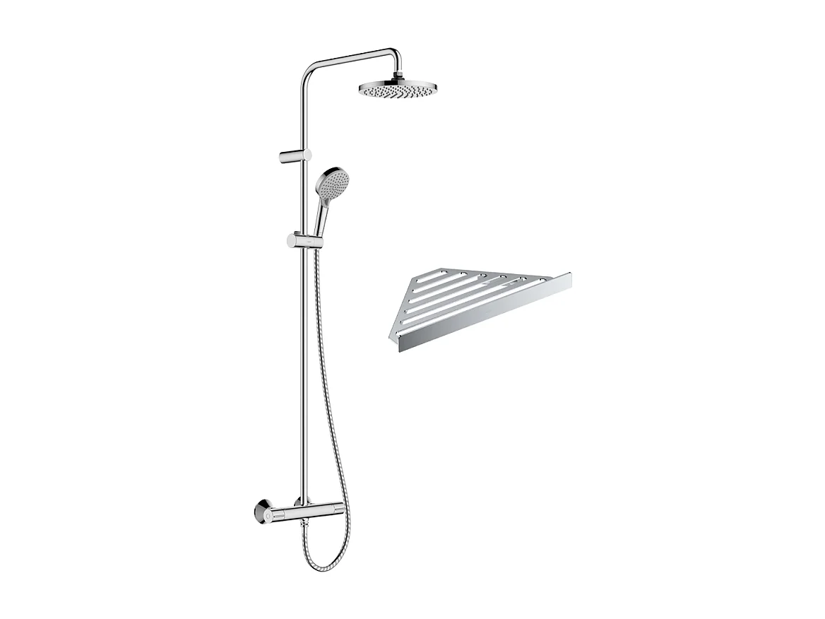 Colonne de douche thermostatique HANSGROHE Vernis Blend 200 EcoSmart chromé