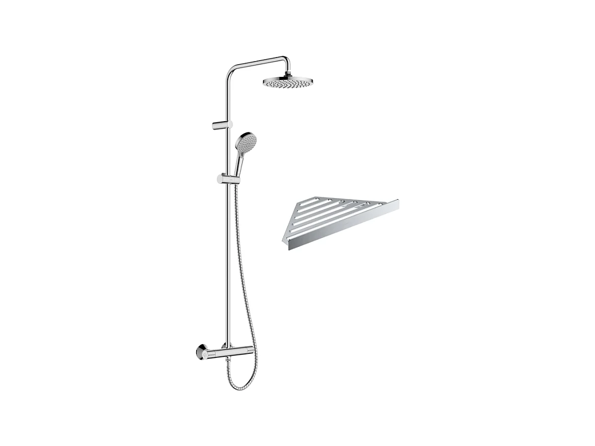 Colonne de douche thermostatique HANSGROHE Vernis Blend 200 EcoSmart chromé