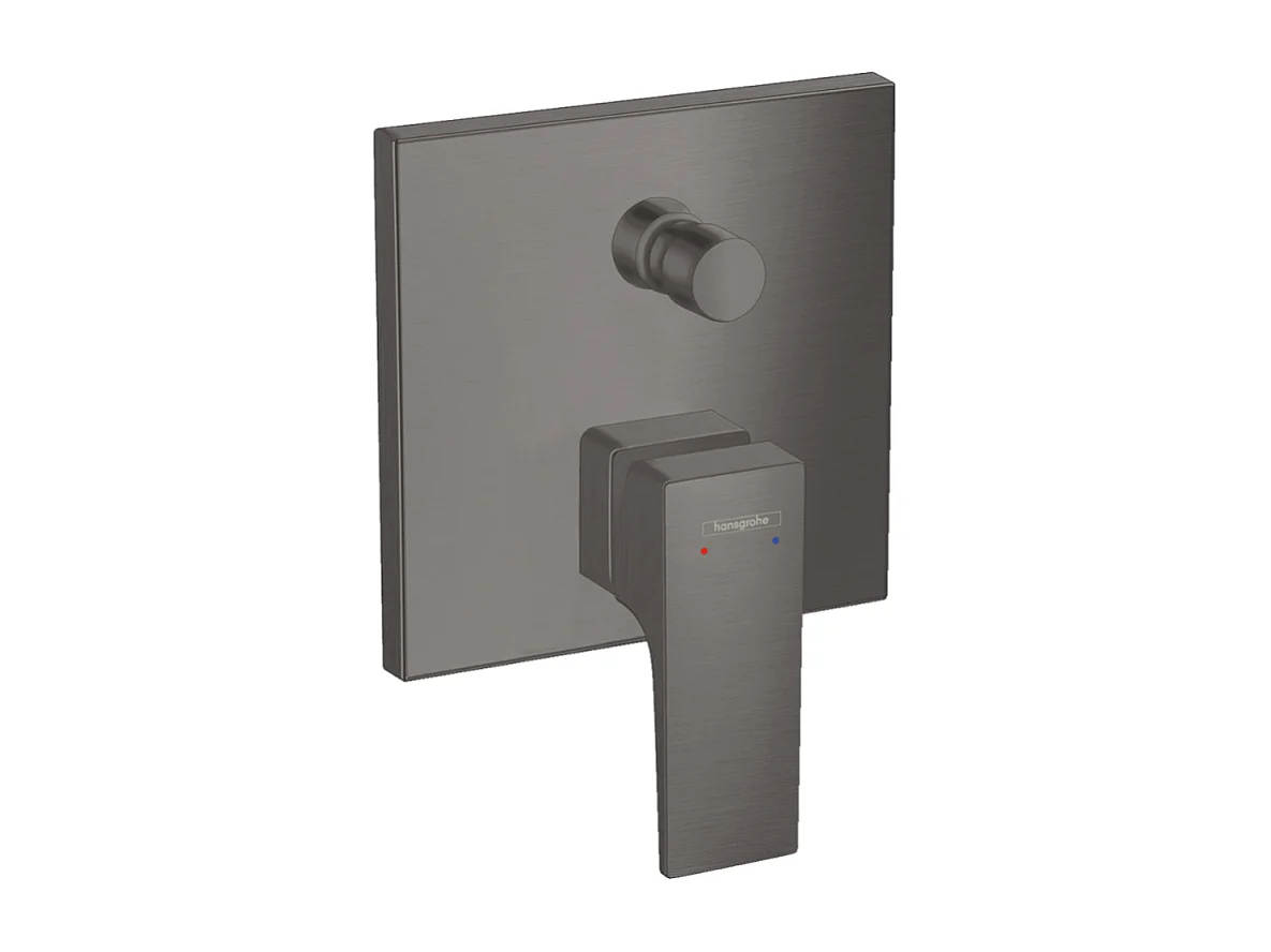 HANSGROHE Façade Metropol pour mitigeur bain douche encastré Noir Chromé brossé avec corps encastré