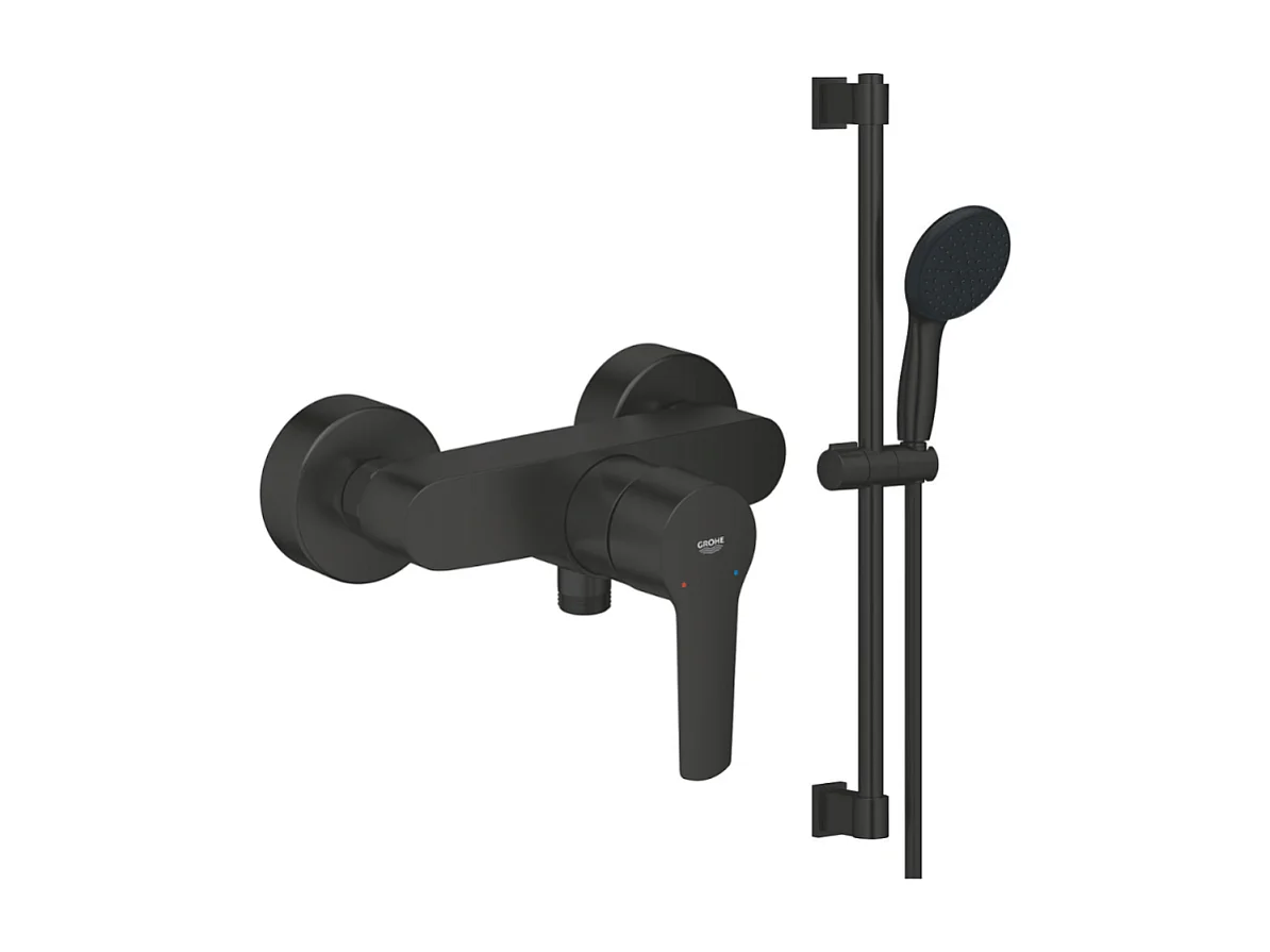 Pack mitigeur douche mécanique GROHE Start noir + ensemble de douche GROHE Vitalio Start