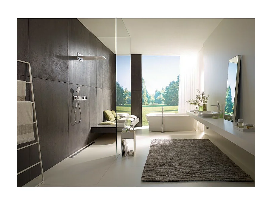 Lot robinet douche encastré  thermostatique HANSGROHE + Douche de tête Rainmaker Select 580 3 jets