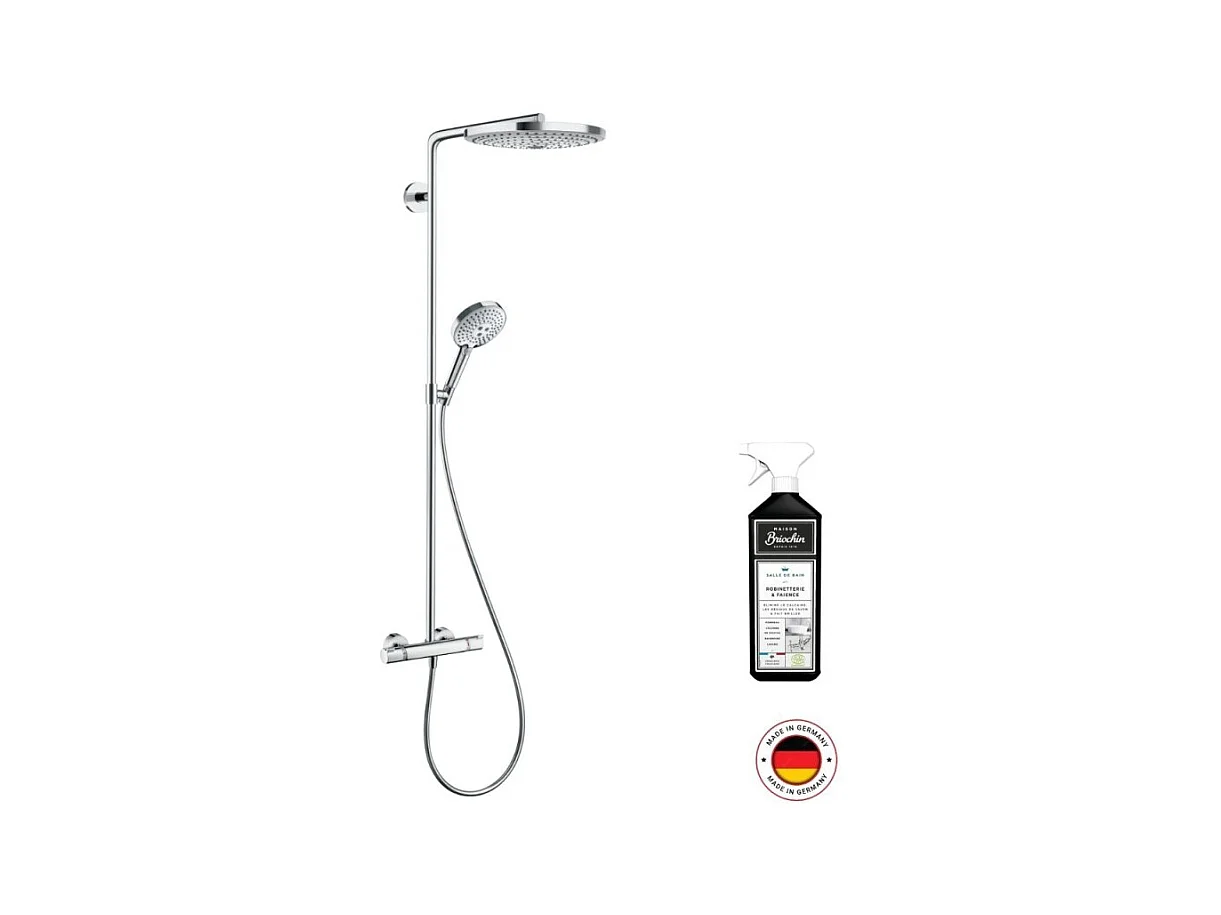 Colonne de douche HANSGROHE Raindance Select S 300 2 jets avec mitigeur thermostatique + nettoyant