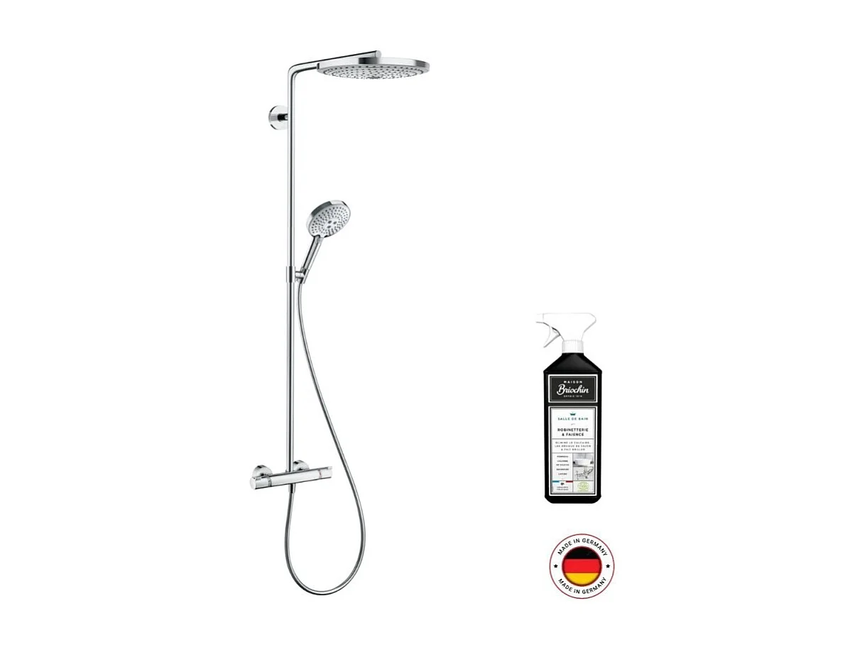 Colonne de douche HANSGROHE Raindance Select S 300 2 jets avec mitigeur thermostatique + nettoyant