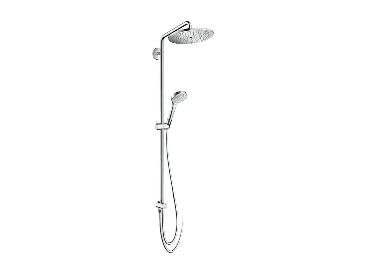 Colonne de douche ou bain douche sans mitigeur HANSGROHE Croma Select S 280 chromé + tablette AddStoris