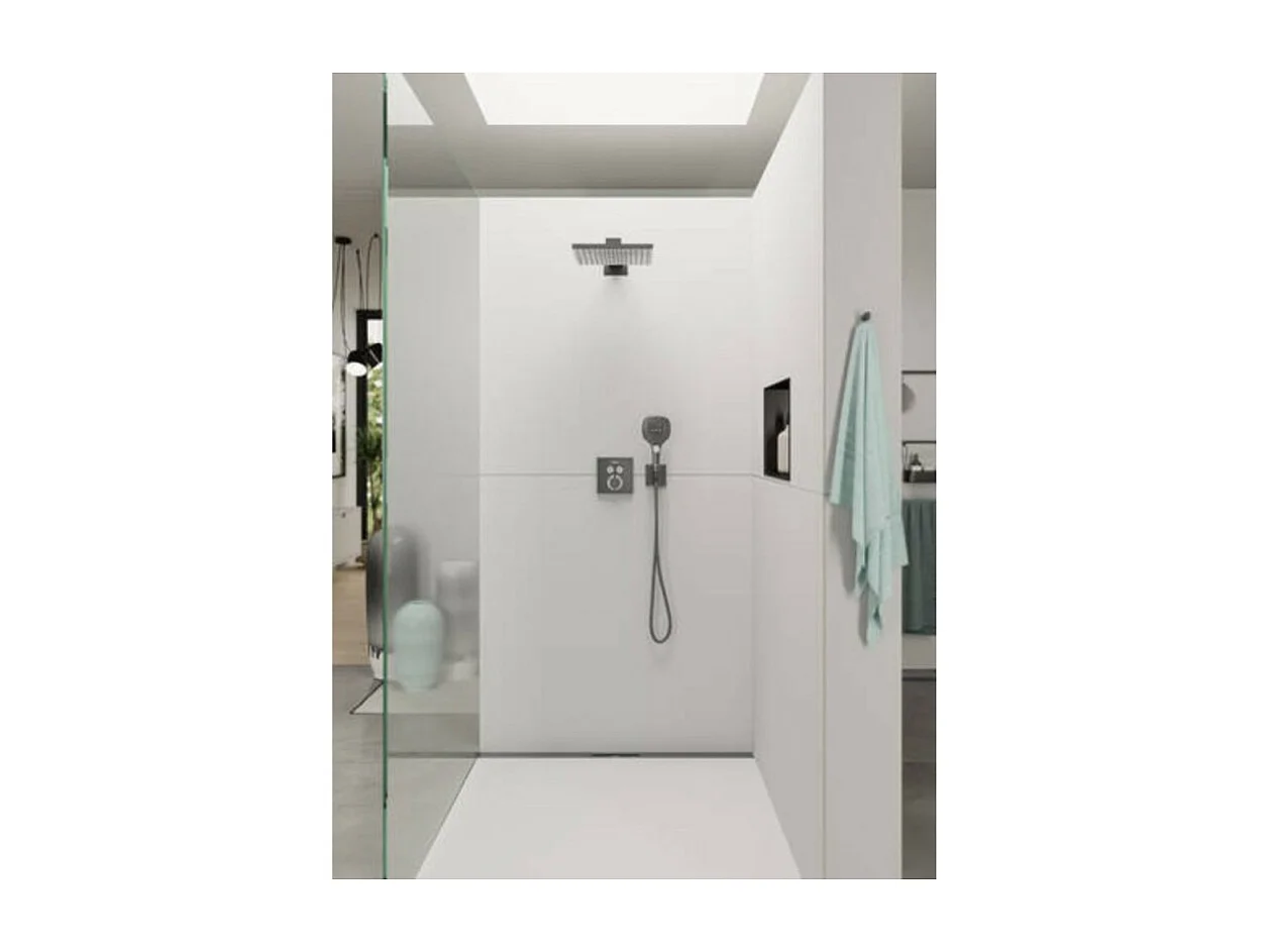 Douche de tête HANSGROHE Raindance E, 1 jet avec bras de douche noir chromé brossé