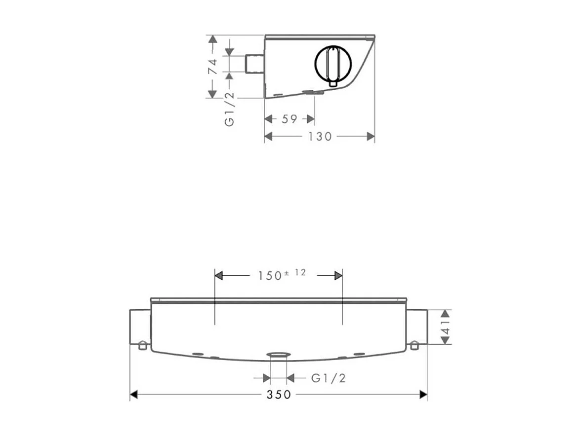 HANSGROHE Ecostat Select mezclador termostático de ducha cromo blanco