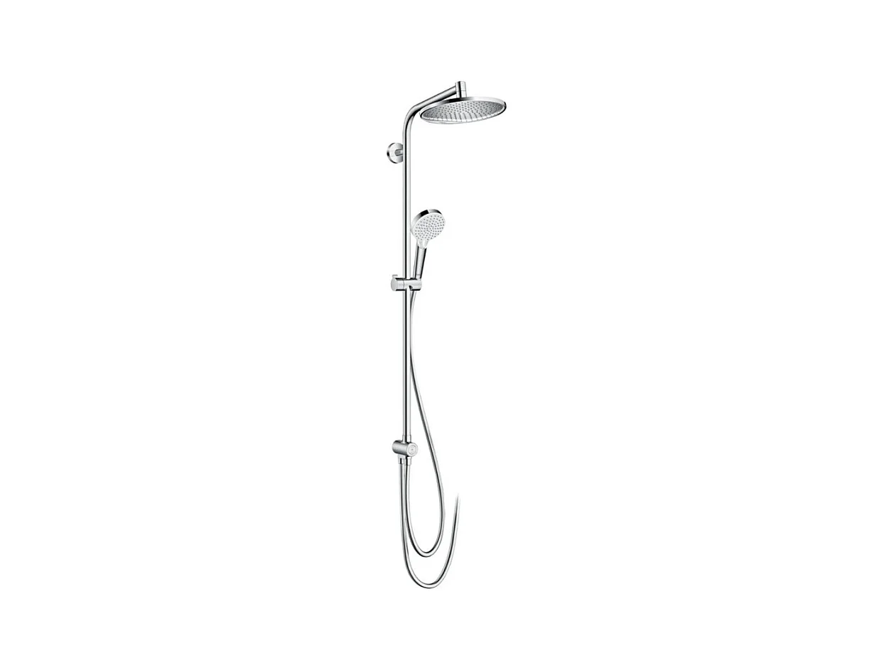 Colonne de douche ou bain douche sans mitigeur HANSGROHE Crometta S 240 chromé + tablette AddStoris