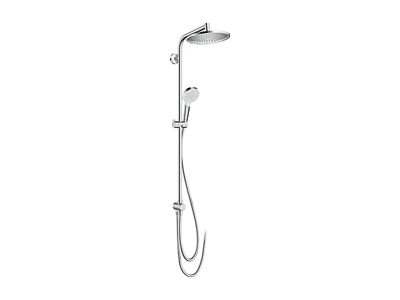 Colonne de douche ou bain douche sans mitigeur HANSGROHE Crometta S 240 chromé + tablette AddStoris