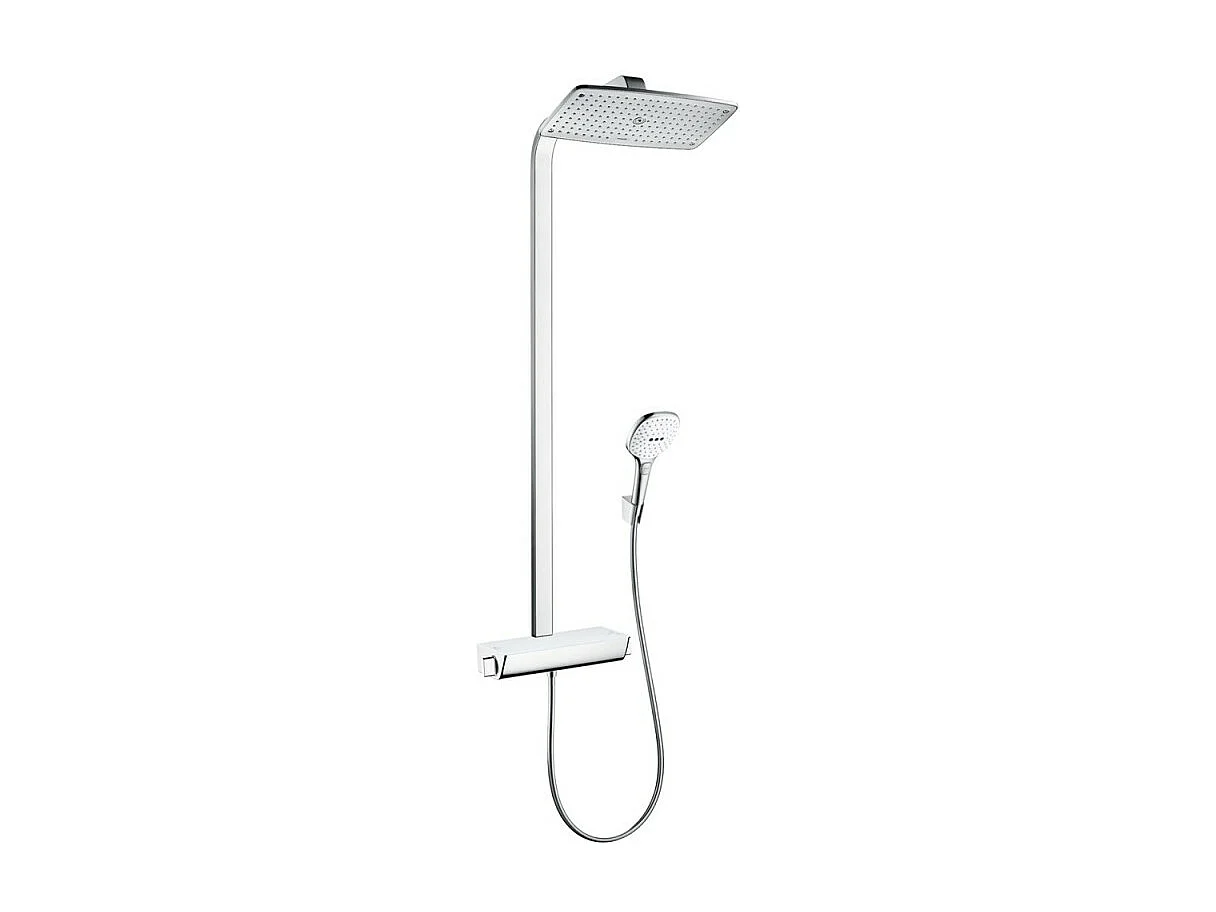 Colonne de douche thermostatique HANSGROHE Raindance E 360 blanc et chromé