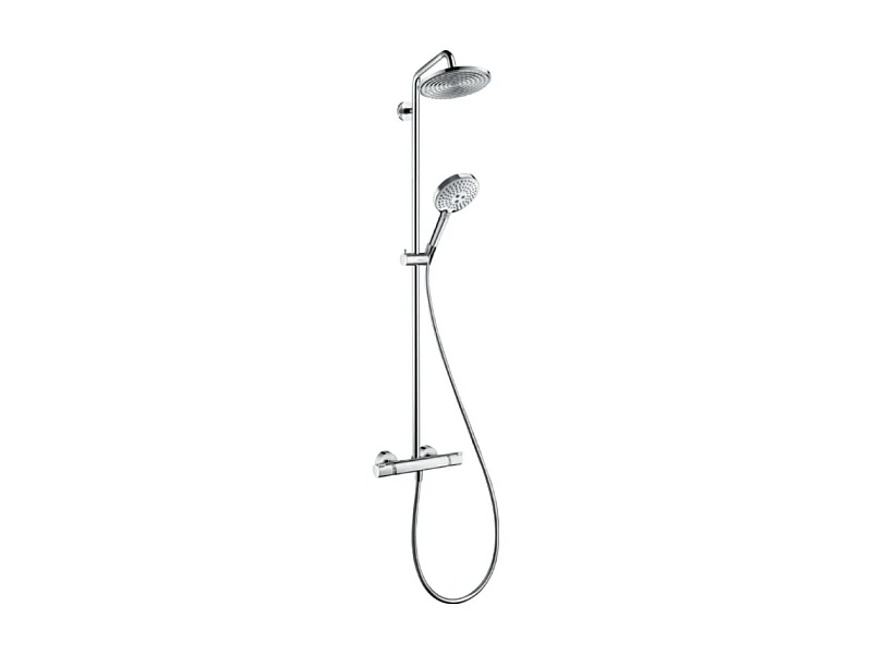 Colonne de douche thermostatique HANSGROHE Raidance S 240 EcoSmart chromé + tablette AddStoris