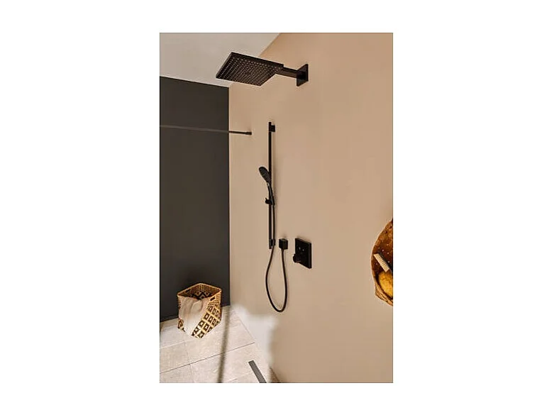 Douche de tête HANSGROHE Raindance E, 1 jet avec bras de douche noir mat