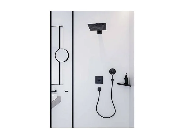 Douche de tête HANSGROHE Raindance E, 1 jet avec bras de douche noir mat