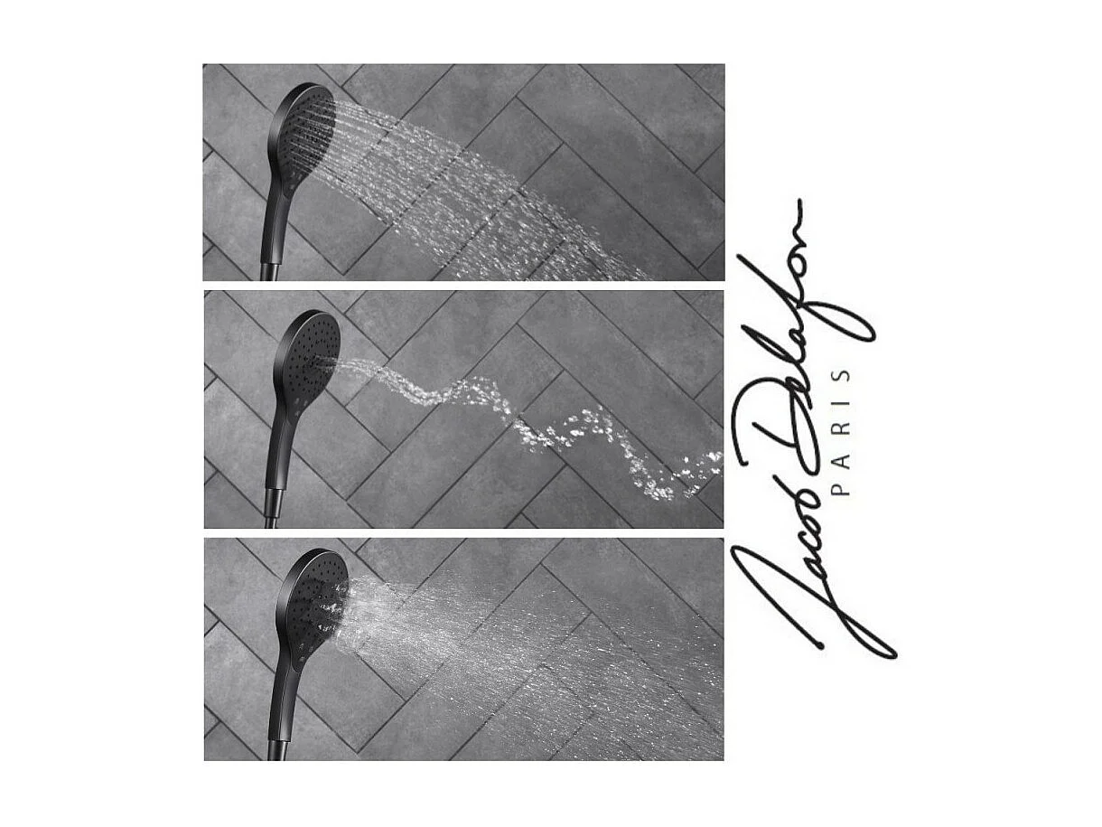 Colonne douche thermostatique JACOB DELAFON Metro 3 jets, économie d'eau, chromé