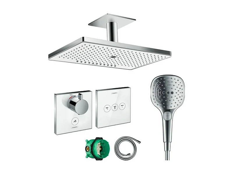 Lot robinet douche encastré  thermostatique HANSGROHE + Douche de tête Rainmaker Select 3 jets