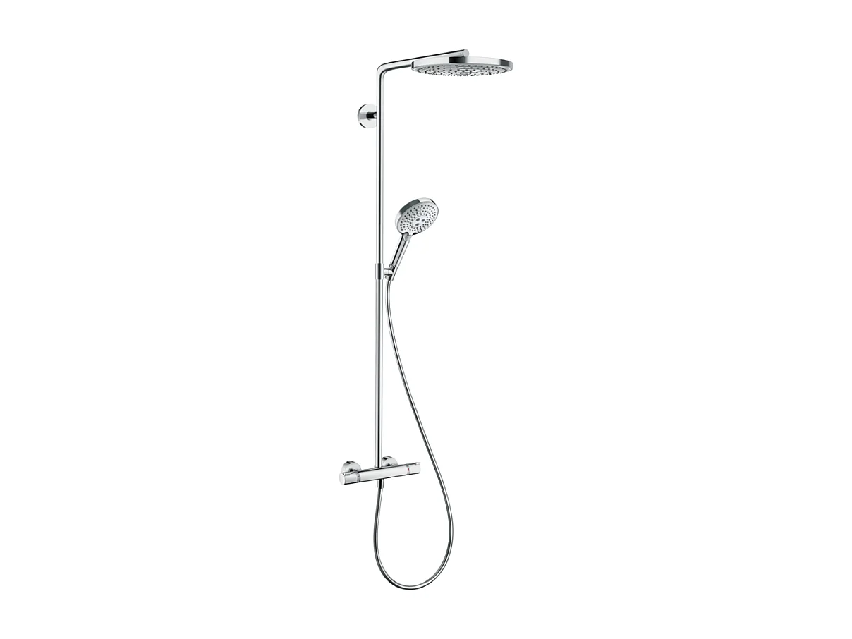 HANSGROHE Raindance Select S 240 columna de ducha termostática 2 jets blanco y cromo