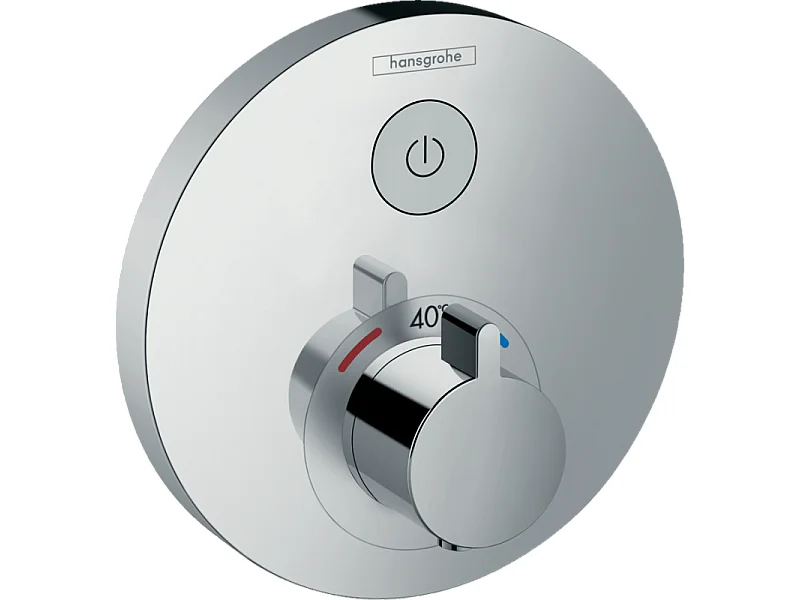 HANSGROHE Facade pour mitigeur thermostatique encastré ShowerSelect S avec robinet d'arrêt chromé