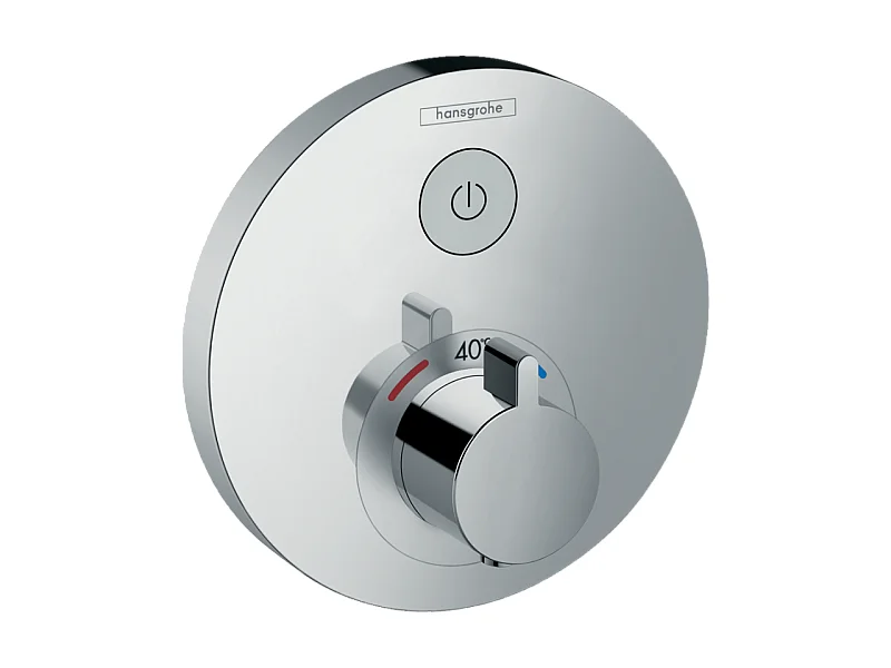 HANSGROHE Front for ShowerSelect S mezclador termostático empotrado con válvula de cierre cromada
