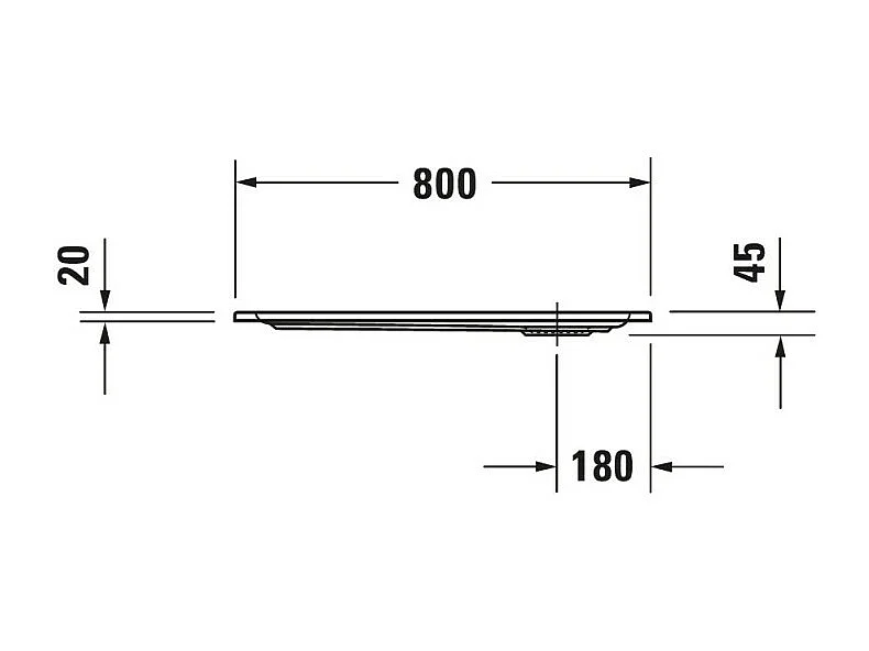 Receveur de douche 80 x 80 DURAVIT Starck Slimline