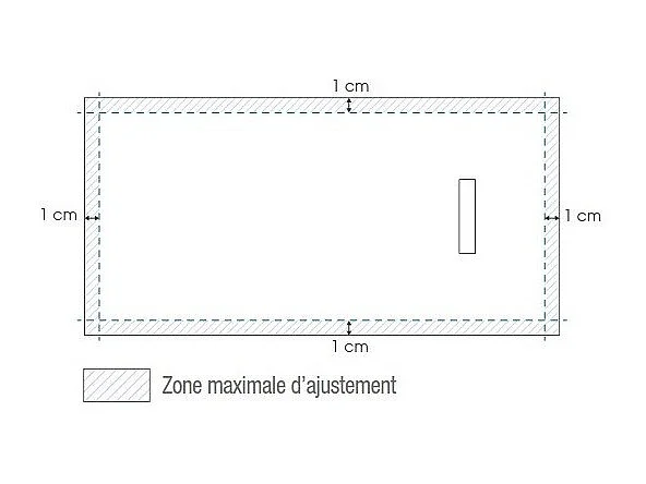 KINEDO Receveur 100 x 90 Kinerock evo biolex rectangle noir