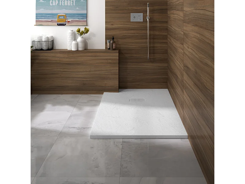 KINEDO Receveur 180 x 90 Kinerock evo biolex rectangle blanc