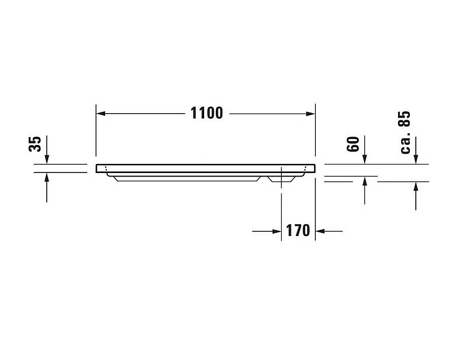 Receveur de douche 110 x 75 DURAVIT D-Code