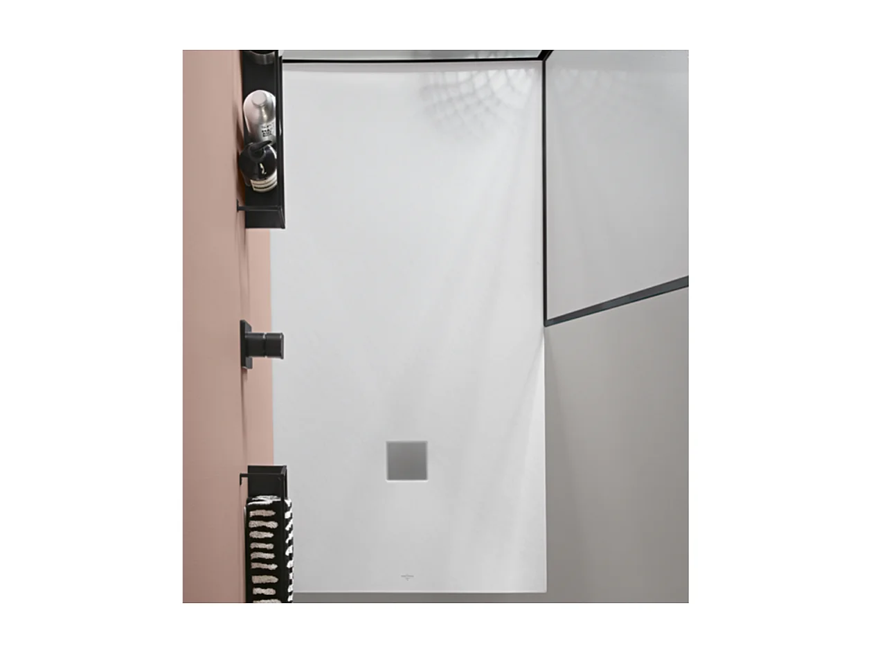 Receveur 100 x 90 VILLEROY ET BOCH Planeo acrylique rectangle nature creme