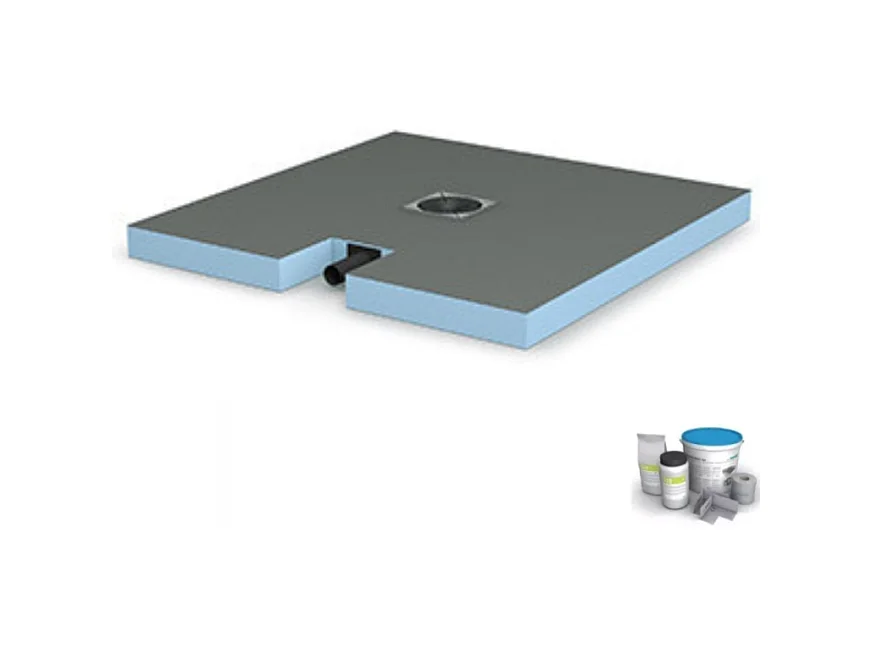 Receveur de douche à carreler 120 X 120 WEDI Fundo Plano + bonde intégrée + kit d'étanchéité