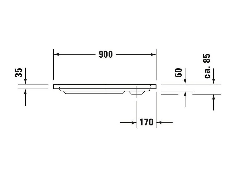 Receveur de douche 90 x 80 DURAVIT D-Code
