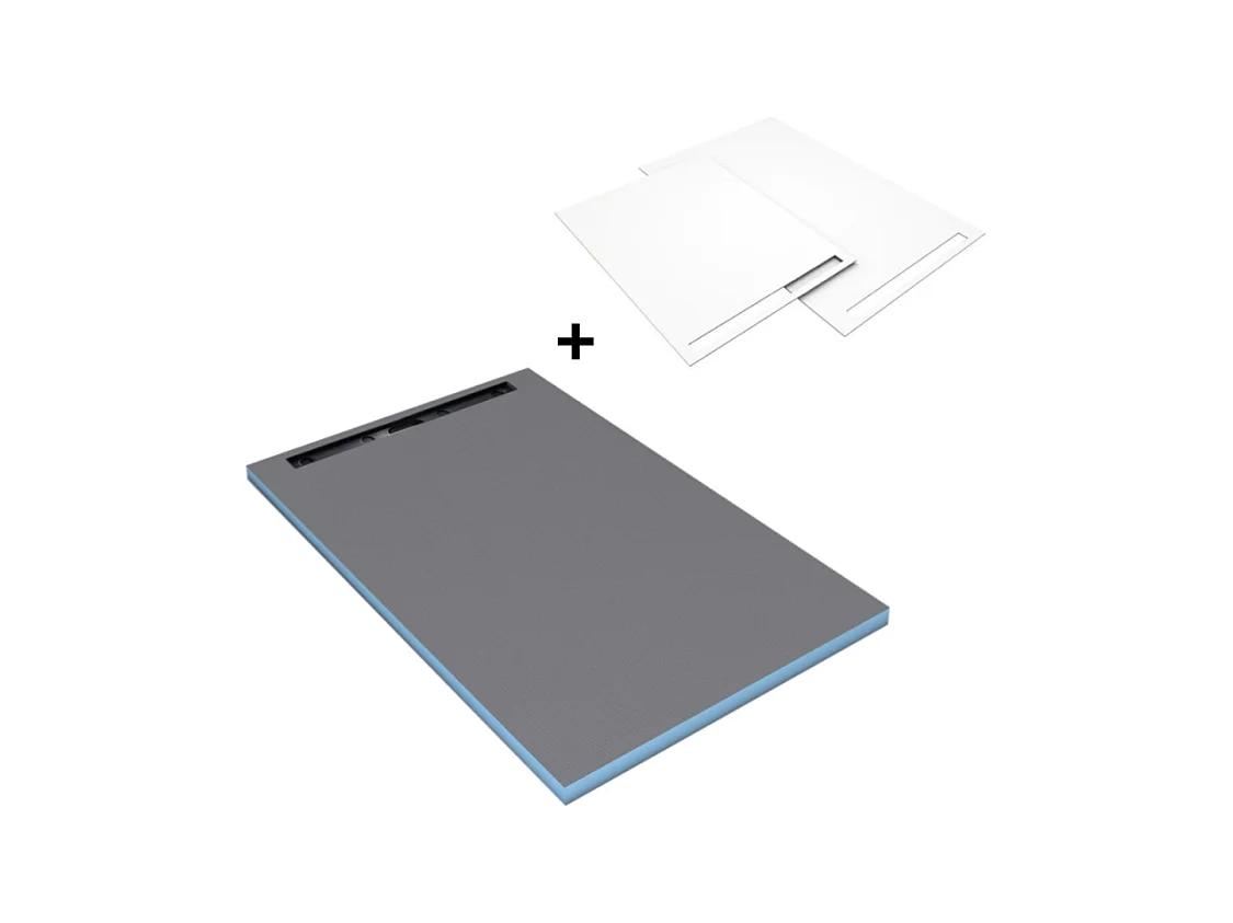 Receveur douche italienne 160 x 100 cm Wedi Fundo Top Riolito Neo - Blanc