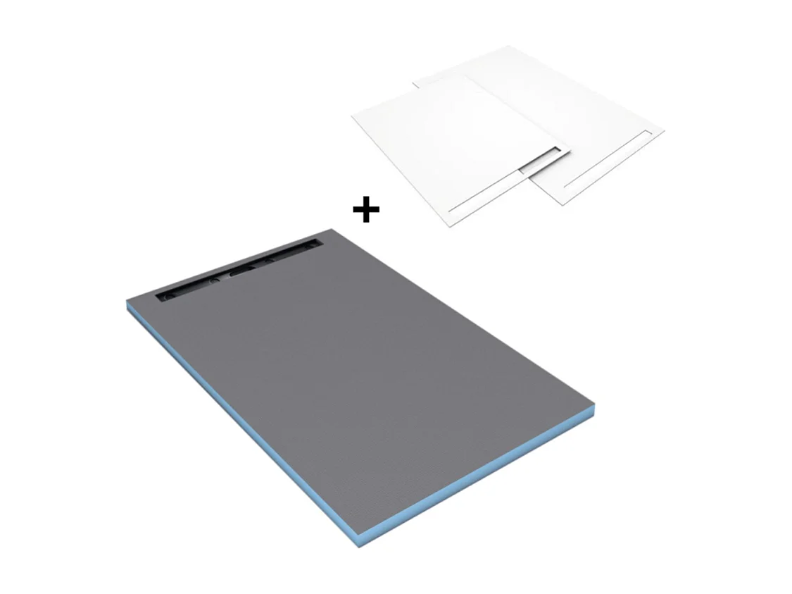 Receveur douche italienne 160 x 100 cm Wedi Fundo Top Riolito Neo - Blanc