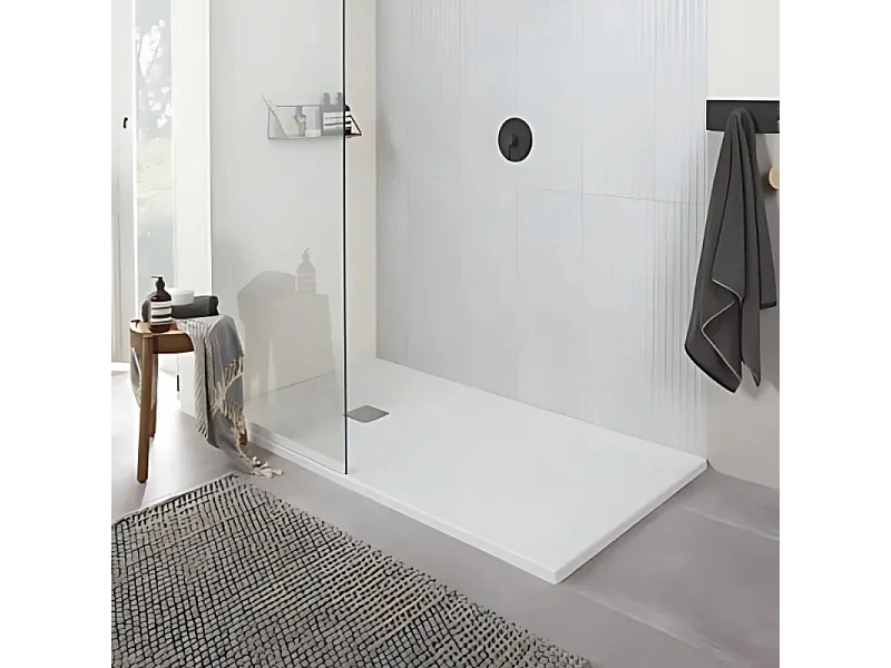 Receveur antidérapant 150 x 80 VILLEROY ET BOCH Planeo acrylique rectangle stone white