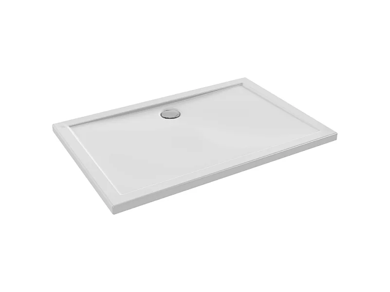 Receveur de douche 120 x 80 JACOB DELAFON Gaspard extra-plat céramique bonde centrée sur la longueur