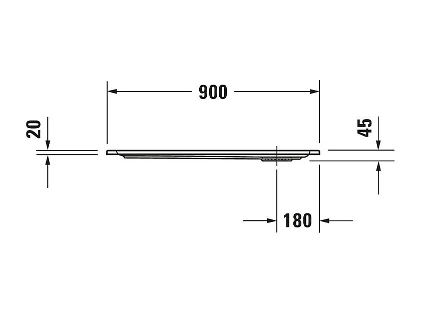 Receveur de douche 90 x 75 DURAVIT Starck Slimline