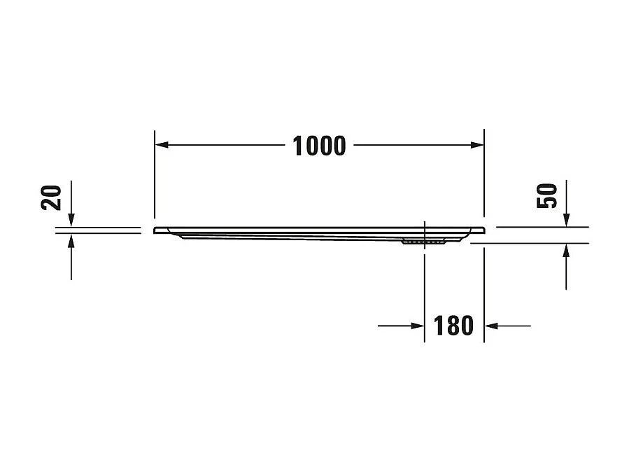 Receveur de douche 100 x 90 DURAVIT Starck Slimline