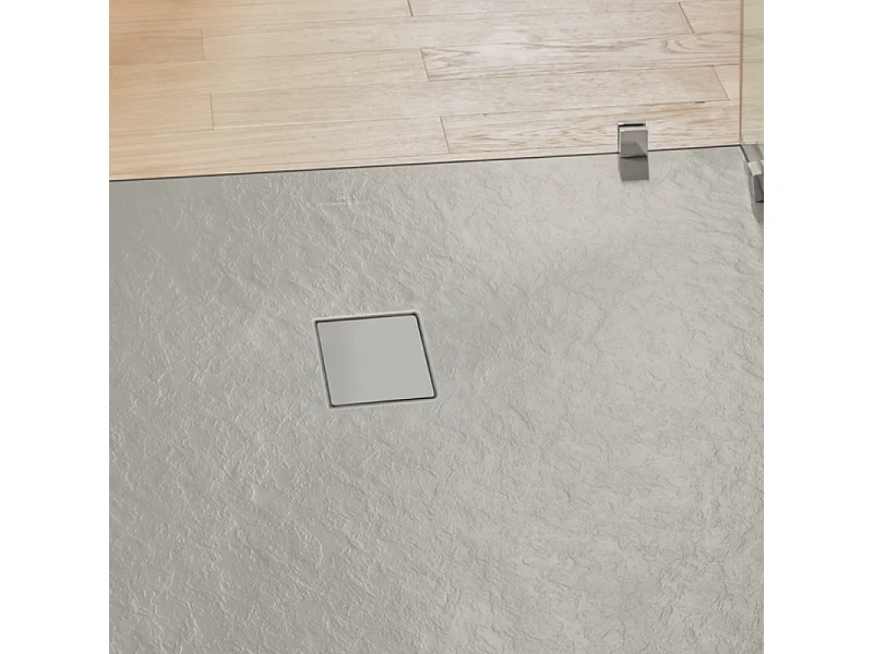 Receveur antidérapant 120 x 90 VILLEROY ET BOCH Planeo acrylique rectangle gris