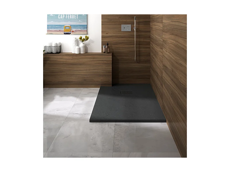 KINEDO Receveur 160 x 80 Kinerock evo biolex rectangle noir