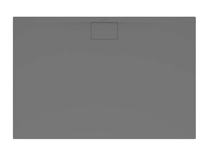 Receveur antidérapant 100 x 80 x 4,8 VILLEROY ET BOCH Architectura Metalrim acrylique rectangle gris anthracite