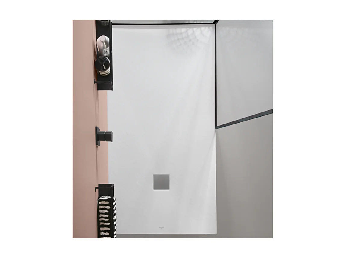 Receveur antidérapant 120 x 90 VILLEROY ET BOCH Planeo acrylique rectangle blanc