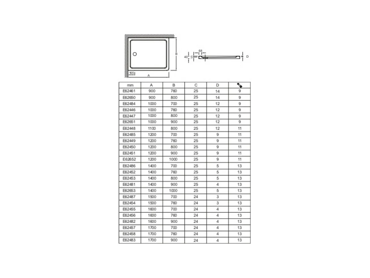 Receveur de douche JACOB DELAFON Flight rectangle extra plat antidérapant 160 x 76 cm