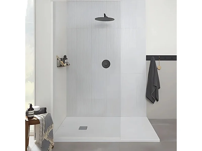 Receveur antidérapant 120 x 90 VILLEROY ET BOCH Planeo acrylique rectangle stone white