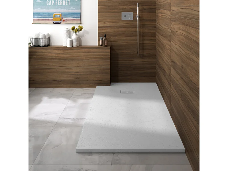 KINEDO Receveur 100 x 90 Kinerock evo biolex rectangle blanc