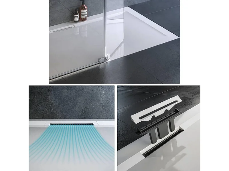 Receveur de douche antidérapant JACOB DELAFON Flight Pure extra-plat, sans ressaut 180 x 80, rectangle