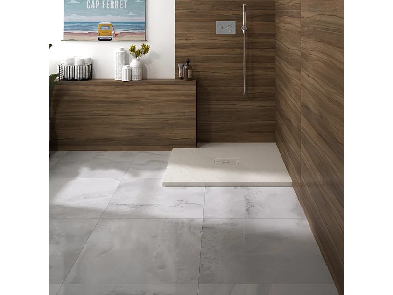 KINEDO Receveur 100 x 80 Kinerock evo biolex rectangle sable