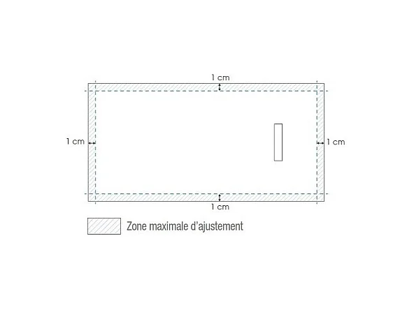 KINEDO Receveur 100 x 80 Kinerock evo biolex rectangle blanc